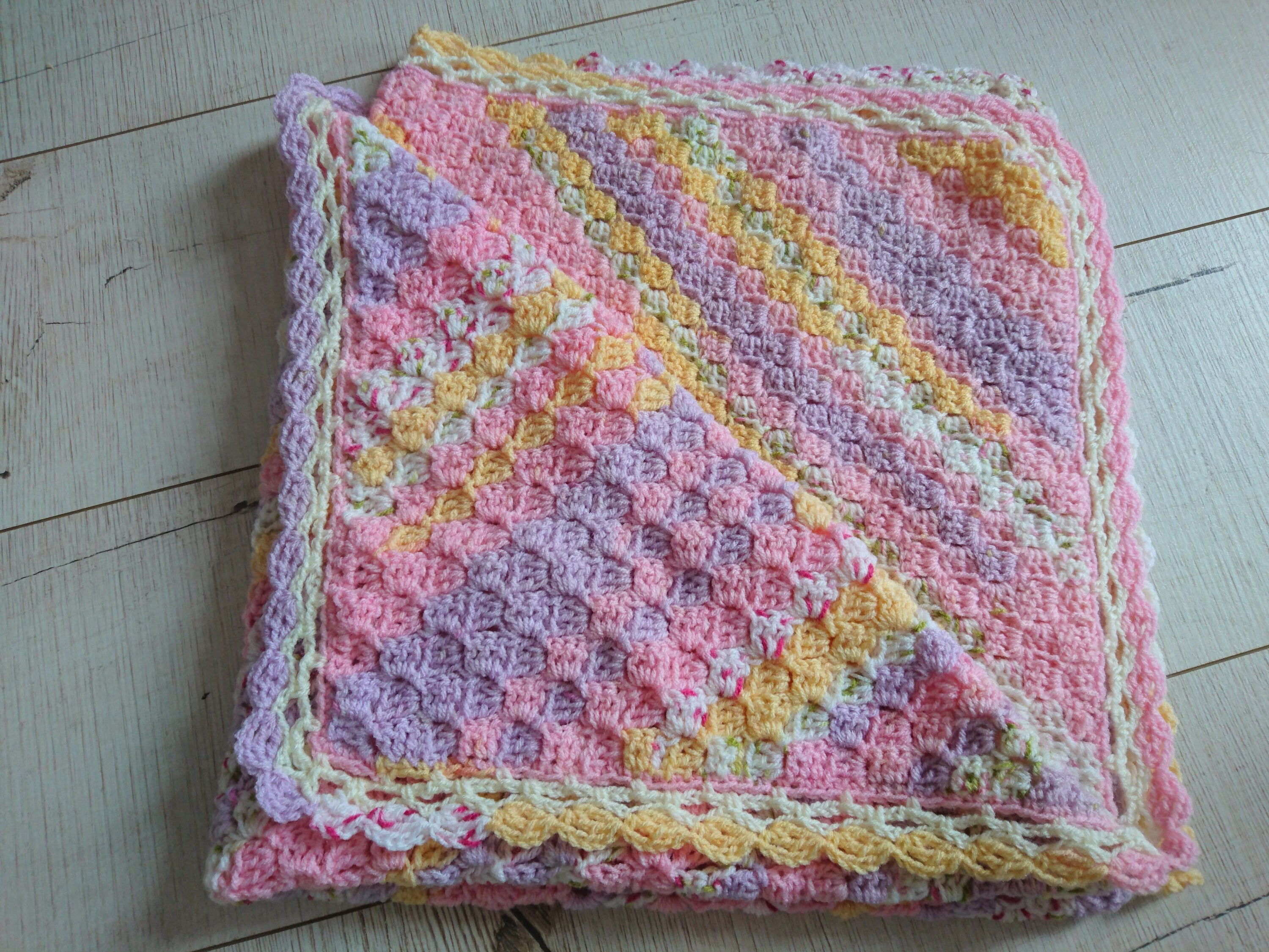 C2C Crochet baby blanket buggy blanket Etsy
