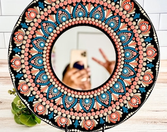 22” Dot Mandala Wall Mirror - Etsy