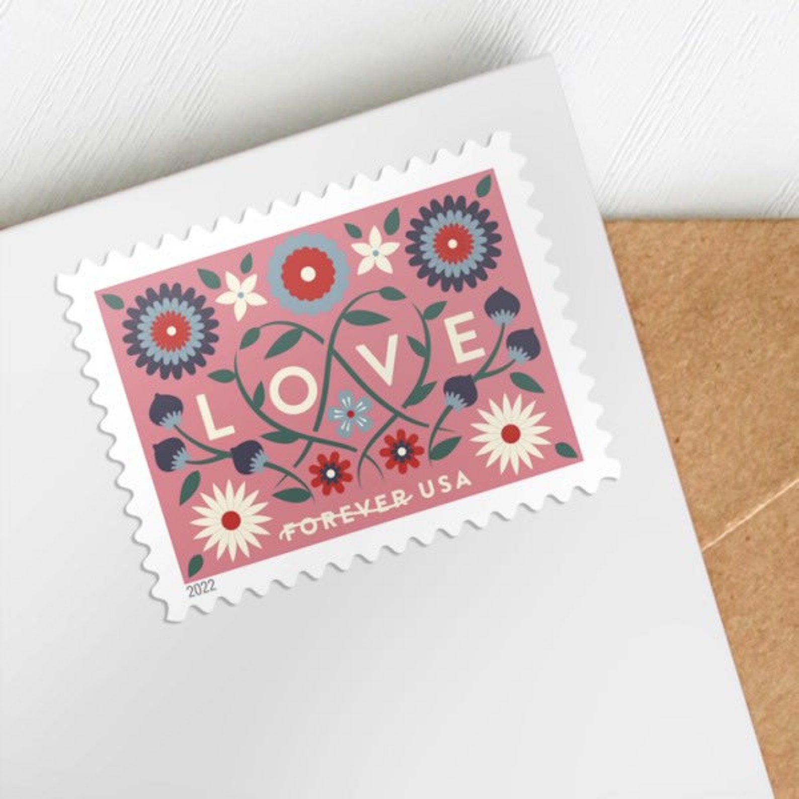 NEW 2022 Love Forever Postage Stamps Sheet of 20 US Postal Etsy