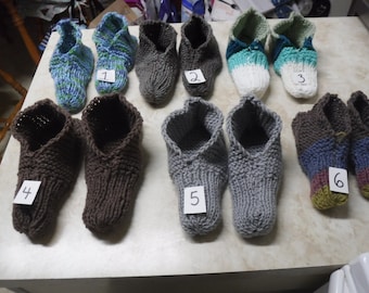 Knitted slippers -  Adult sizes