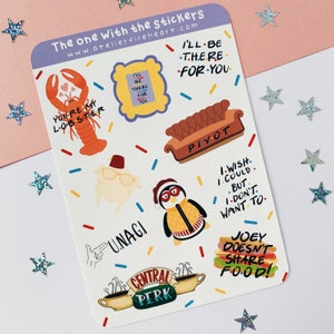 FRIENDS inspired Vinyl sticker sheet