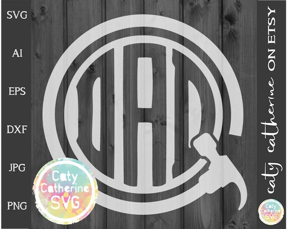 Dad Hammer Monogram Frame Father S Day Svg Cut File Etsy