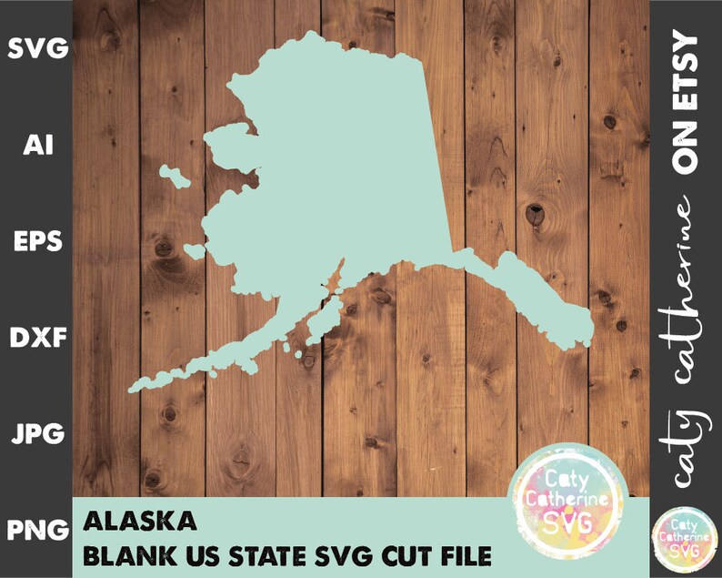 Alaska Blank Template US State SVG Cut File // Commercial Use Etsy