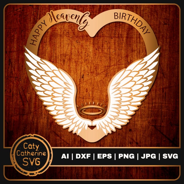 Happy Heavenly Birthday Template Etsy