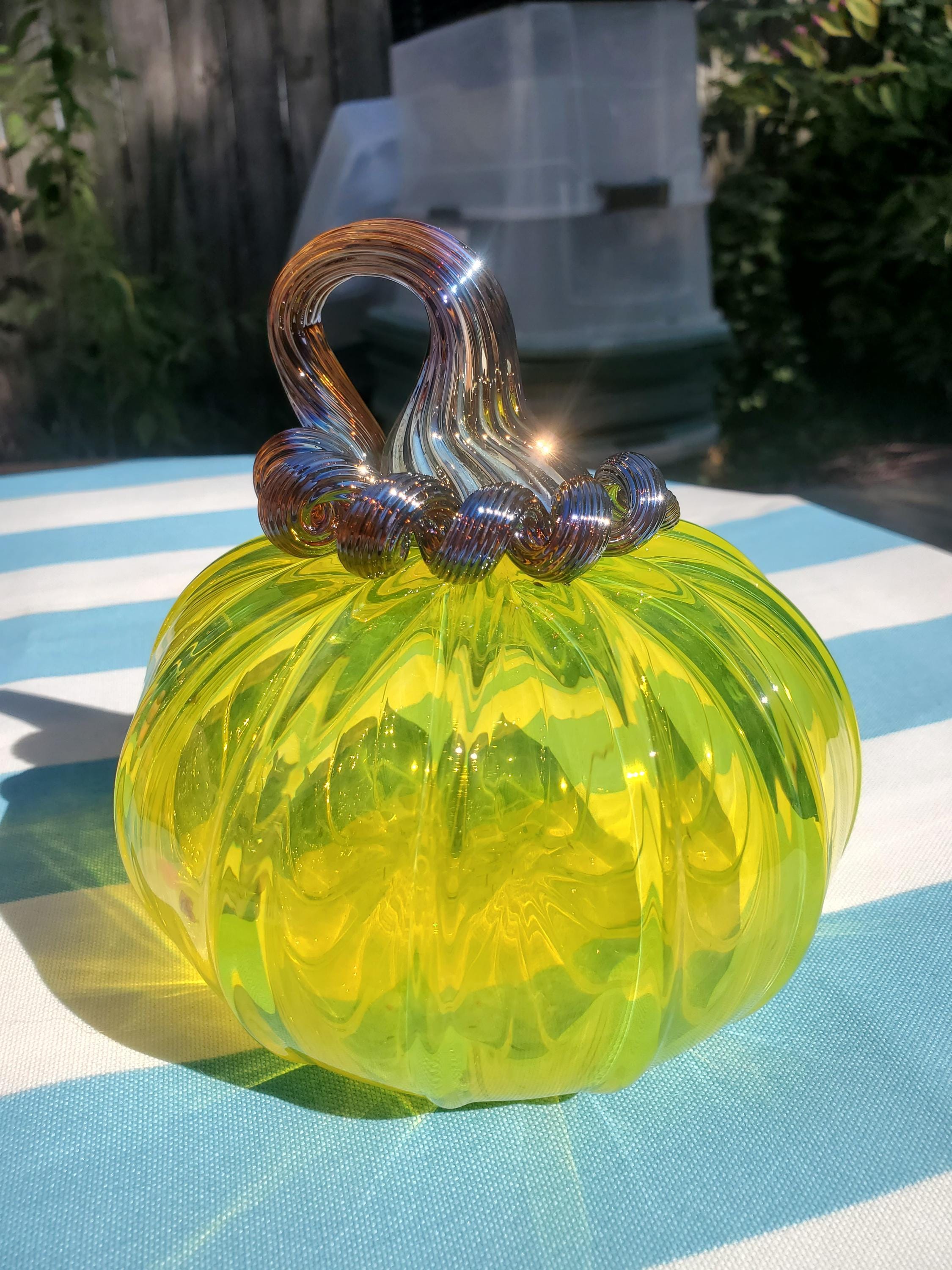 Yellow Glass Pumpkins