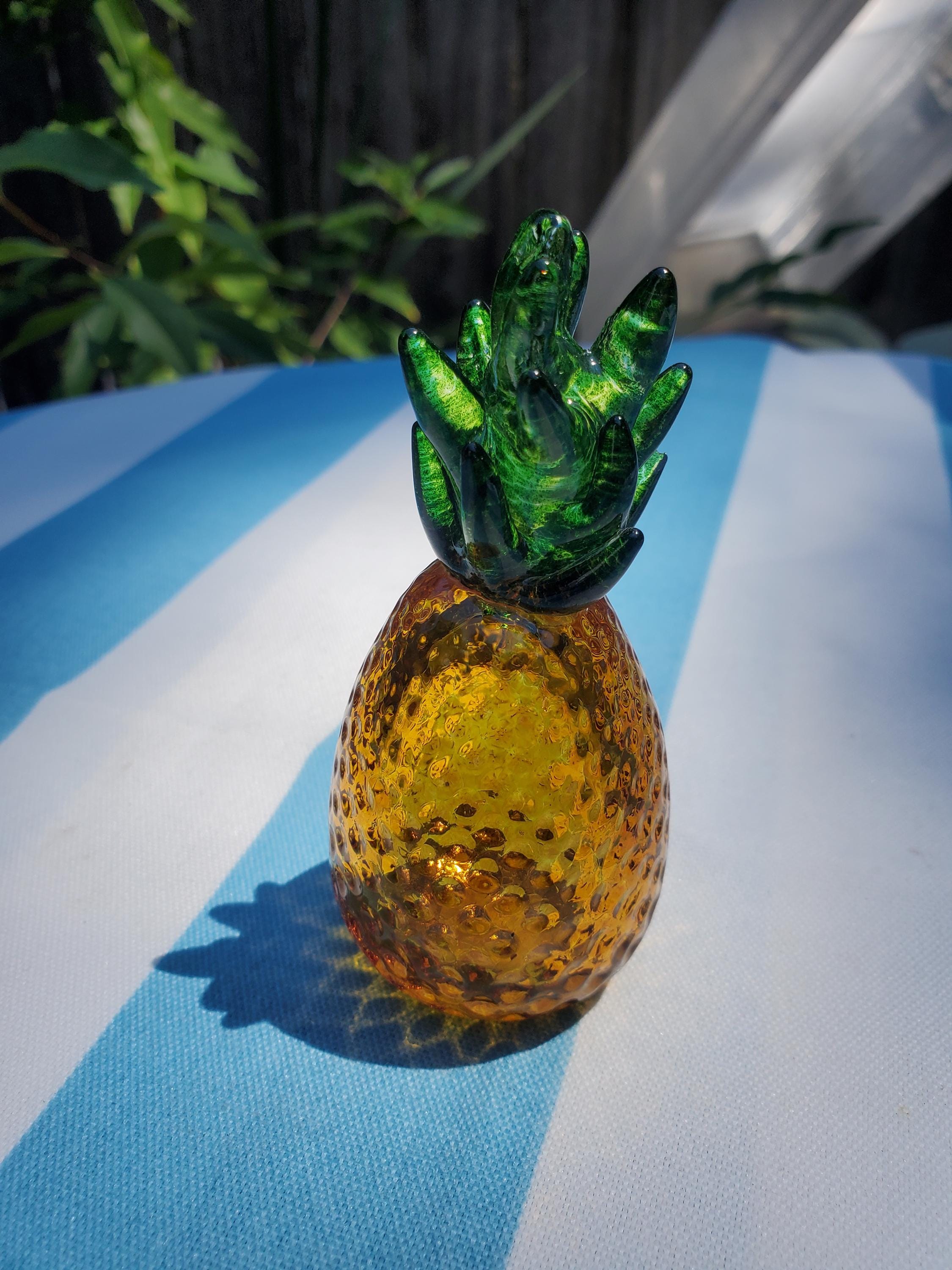 Handblown Glass Pineapple - Etsy
