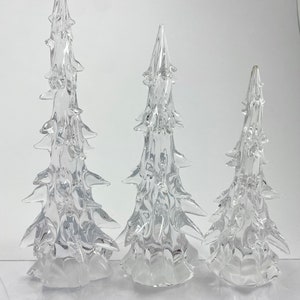 Clear Handblown Glass Christmas Tree (Small, Medium, or Large)