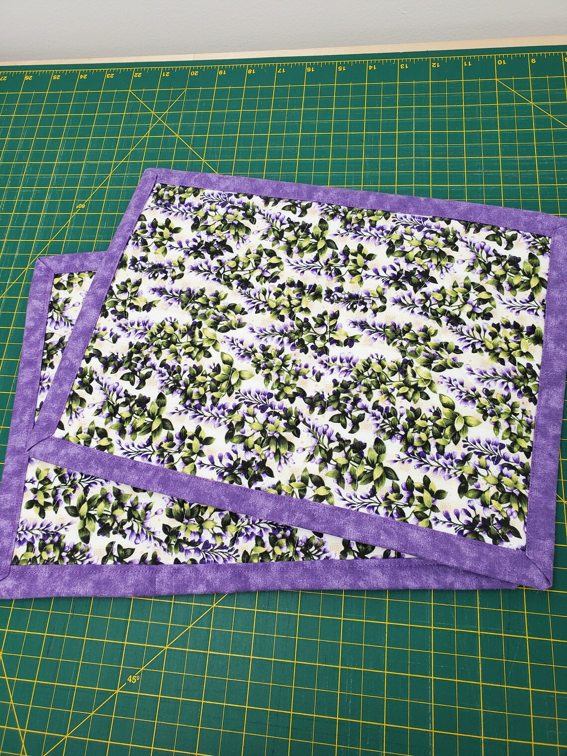 Cotton quilted handmade placemats Etsy
