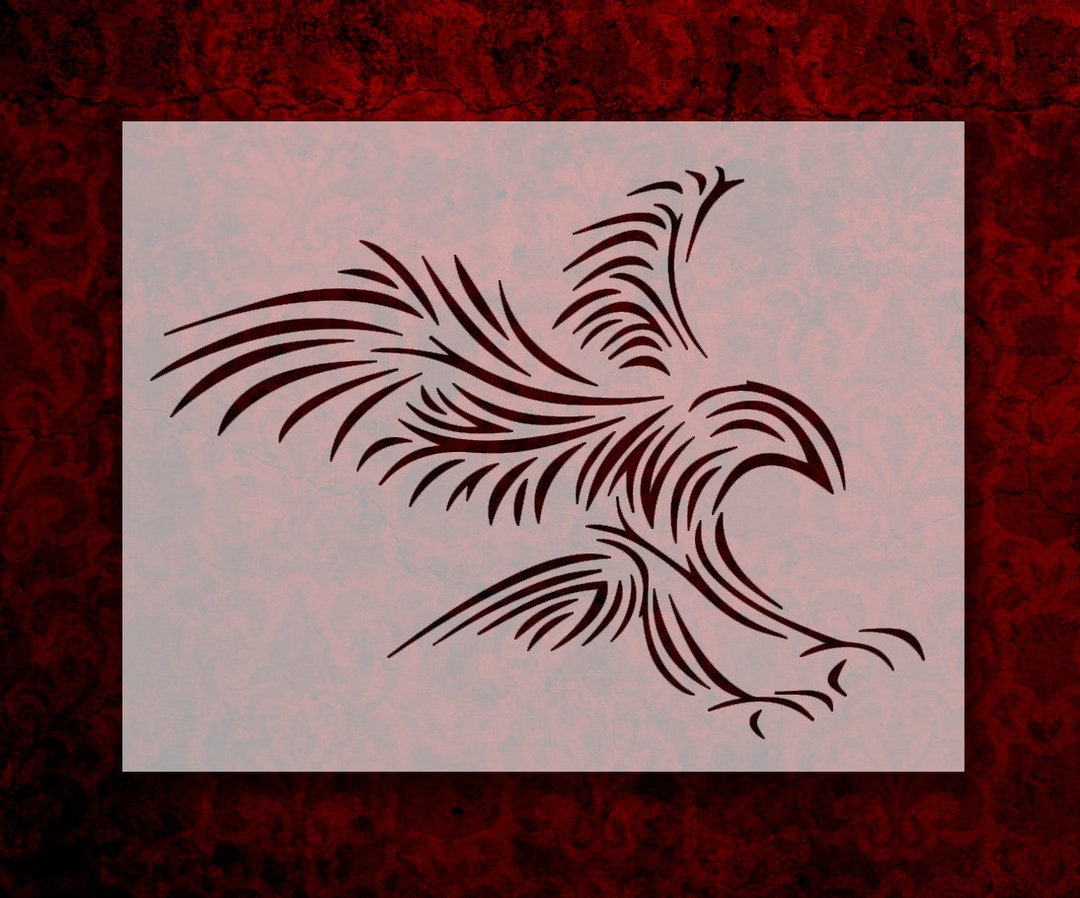 Tribal Eagle Landing Stencil Multiple Sizes FAST FREE SHIPPING 599 - Etsy