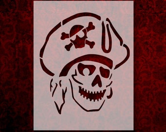 Pirate Hat Skull Stencil Multiple Sizes FAST FREE SHIPPING (576)