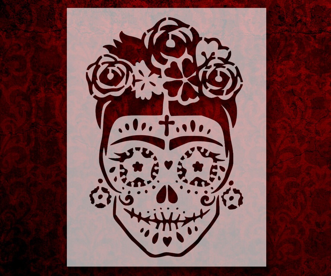 Day of the Dead Dia De Muertos Sugar Skull Stencil Multiple Sizes FREE SHIP 619 - Etsy Norway