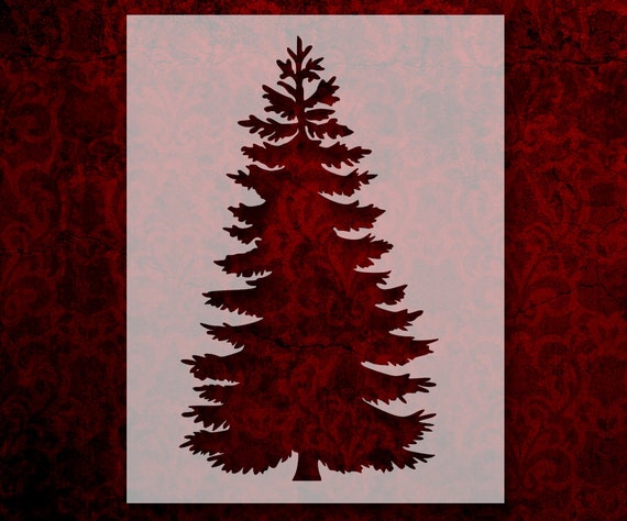 Christmas Tree With Lights 8.5" x 11" Custom Stencil FAST FREE SHIPPING 