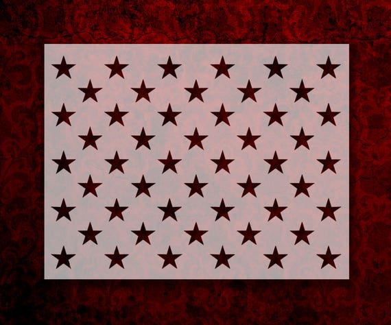 50 Stars Flag Star Pattern - Stencil – My Custom Stencils