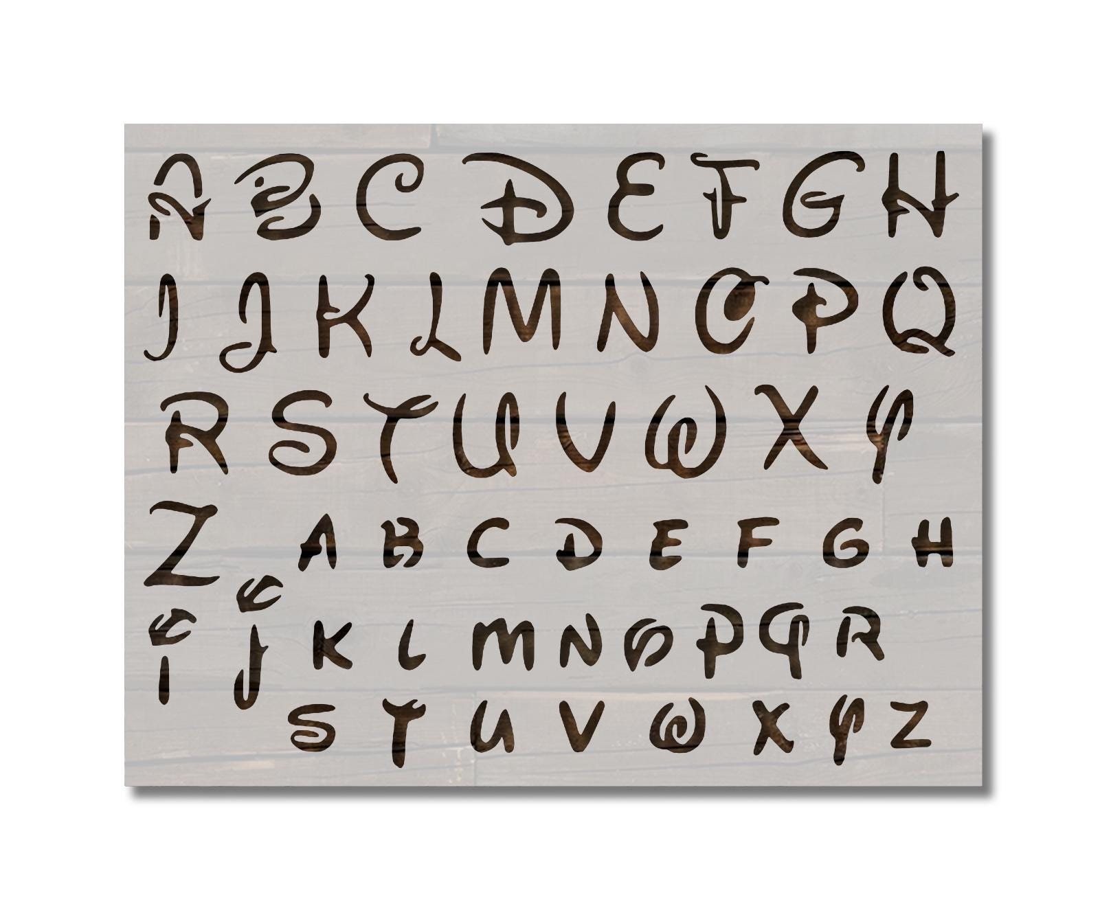 Disney Alphabet Letters 1.2 Font Custom Stencil Multiple Sizes Fast Free Shipping 83 - Etsy