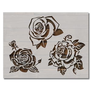 Roses Three Stencil Multiple Sizes FAST FREE SHIPPING (594) - Etsy