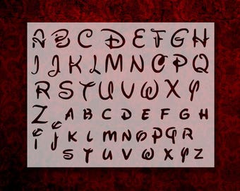 disney alphabet letters 1 2 font custom stencil multiple etsy