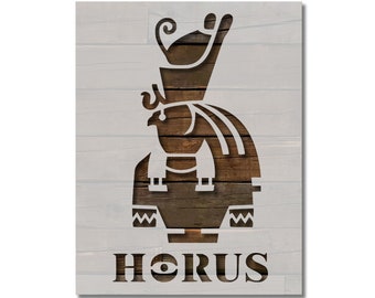 Ancient Egyptian God Horus Stencil Template Reusable Multiple Sizes for Painting on Walls, Wood, Arts and Crafts (966)