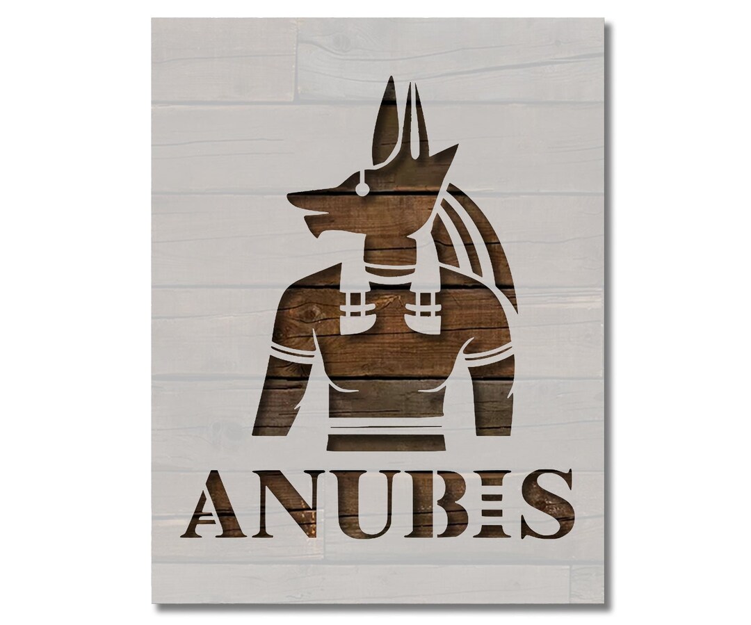 Ancient Egyptian God Icon Anubis Stencil Template Reusable Multiple ...