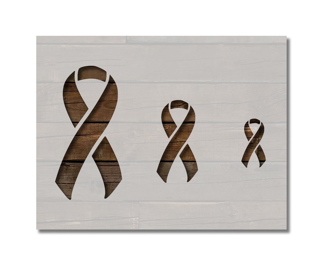 Breast Cancer Awareness Ribbon Stencil Template Reusable Multiple Sizes breast-cancer-awareness-ribbon-stencil-template-reusable-multiple-sizes
