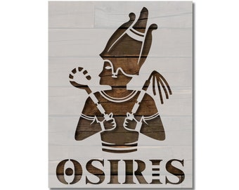 Ancient Egyptian God Osiris Stencil Template Reusable Multiple Sizes for Painting on Walls, Wood, Arts and Crafts (977)