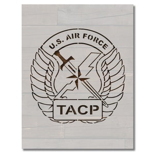 US Air Force TACP Tactical Air Control Party Stencil Template Reusable Multiple Sizes for Painting on Walls, Wood, Arts and Crafts (864)