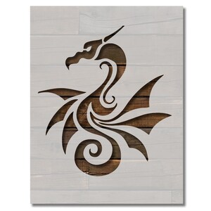 Tibal Seahorse Wings Stencil Multiple Sizes FAST FREE SHIPPING (603)