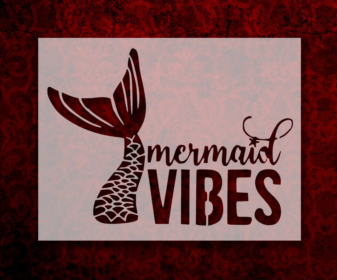 Mermaid Vibes Tail Scales Stencil Multiple Sizes FAST FREE - Etsy