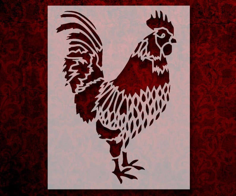 Rooster Roosters Farm Country Bird Stencil Multiple Sizes Fast Free Shipping 349