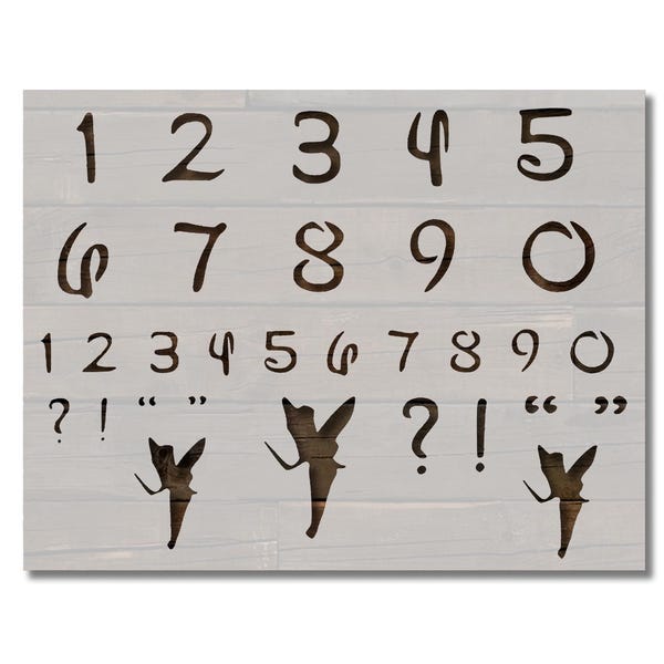 Disney Font Numbers 1.2" Font 11" x 8.5" Stencil FREE SHIP (87)
