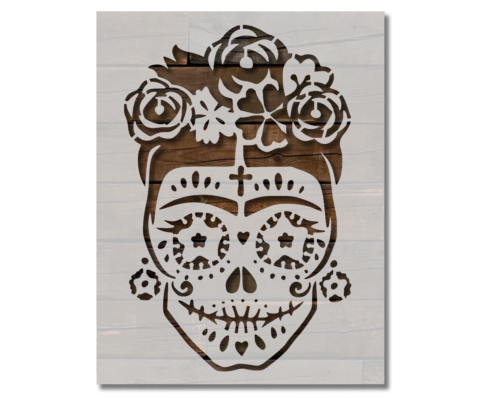 Day of the Dead Dia De Muertos Sugar Skull Stencil Multiple Sizes FREE SHIP 619 - Etsy
