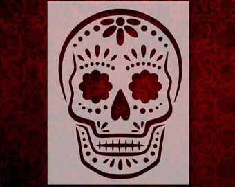 Sugar Skull Day of the Dead Dia De Muertos Stencil Multiple - Etsy