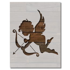 Cupid Bow Angel Wings Stencil Multiple Sizes FAST FREE SHIPPING (540)