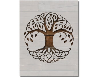 Tree of Life Stencil Template Reusable Multiple Sizes for Painting on Walls, Wood, Arts and Crafts (1008)