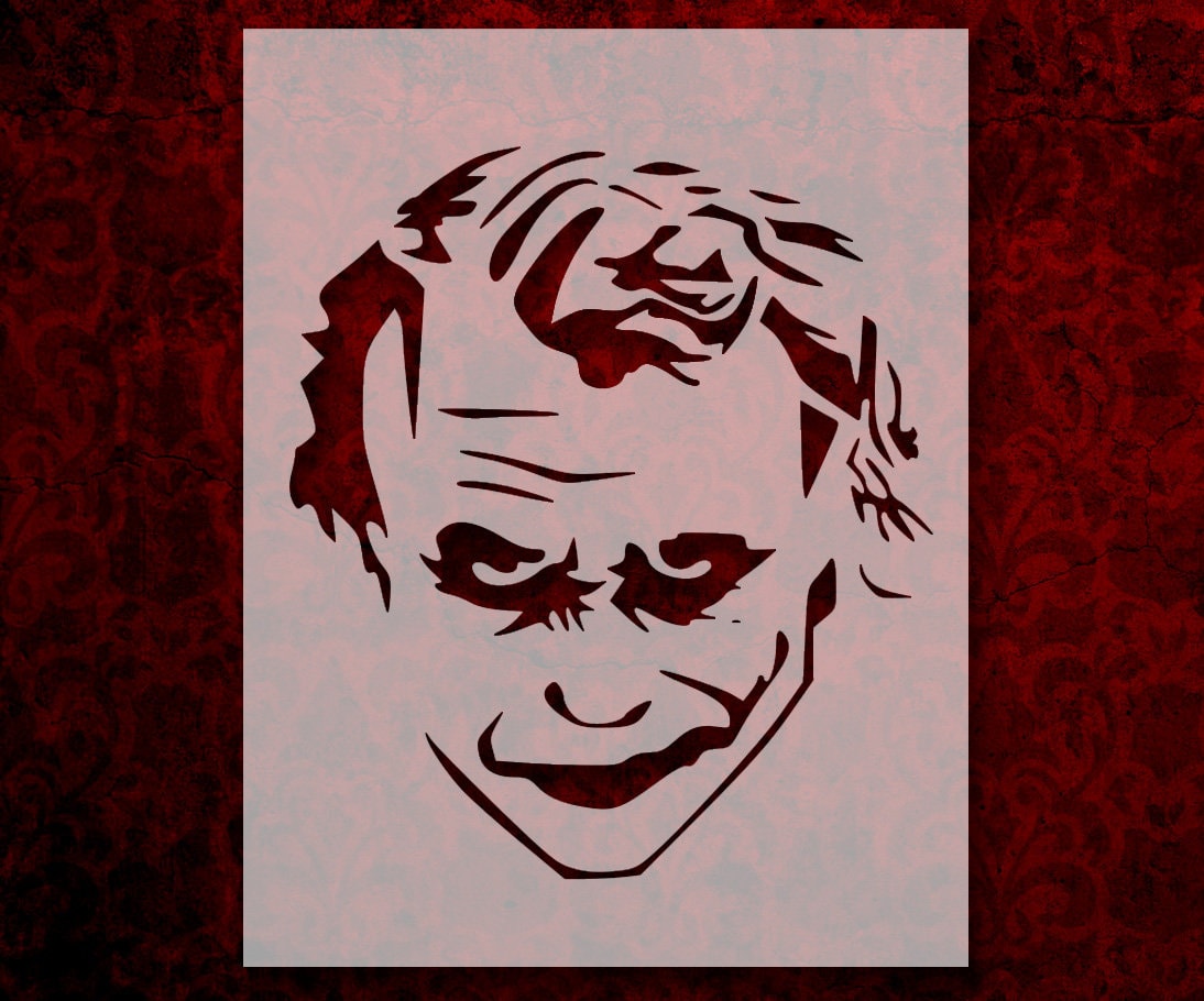 Joker Modern Face Stencil Multiple Sizes FAST FREE SHIPPING Etsy