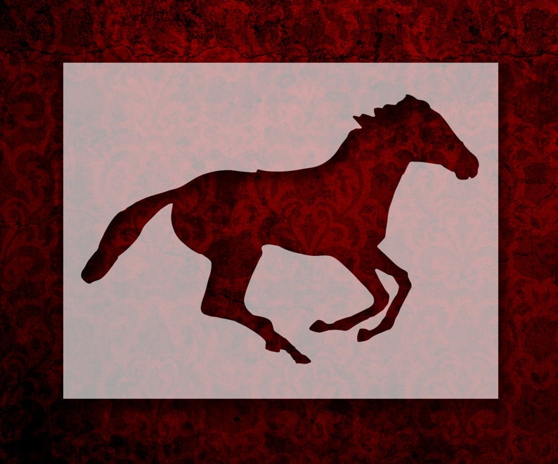 Running Horse Stencil Multiple Sizes FAST FREE SHIPPING 551 Etsy