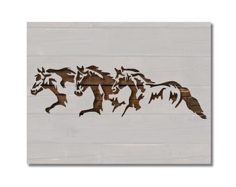 3 Horses Running Horse Pony Custom Stencil Multiple Sizes Fast Free Shipping (344)