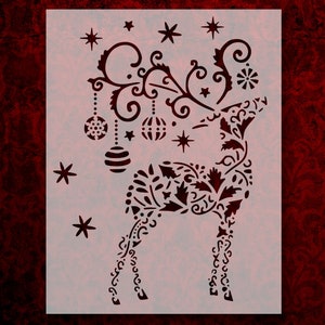 Christmas Reindeer Holiday Ornaments Stencil Multiple Sizes FAST FREE SHIPPING (628)