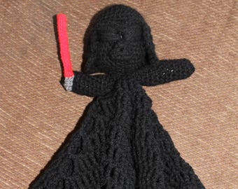 Crochet Darth Vader Lovey Blanket