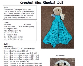 Pattern for Crochet Elsa Lovey Blanket