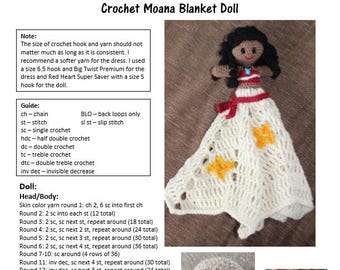 Pattern for Crochet Moana Lovey Blanket