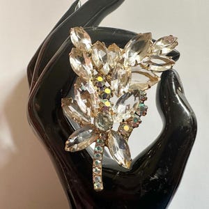 Large Verified Juliana Rhinestone Crystal Brooch, Delizza