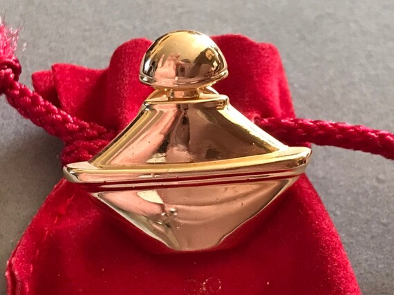 GUERLAIN Samsara Perfume Bottle Lapel Pin, 1980s … - image 4