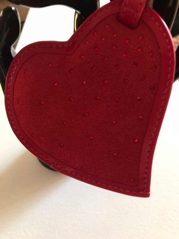 SWAROVSKI Ladybird Red Heart Shaped Luggage Tag, Swan… Gem