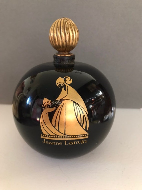 LANVIN Scandal Perfume Bottle Empty Lanvin Gold Plated Perfume Bottle Case