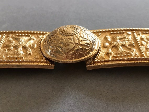 Alexis Kirk Snakeskin Leather Belt Gold Ornate‎ Buckle Red Adjustable Size Alexis | Accessories | Alexis Kirk Gold 2 Piece Belt Buckle  main image 4