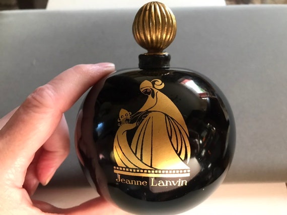 LANVIN Scandal Perfume Bottle Empty Lanvin Gold Plated Perfume Bottle Case