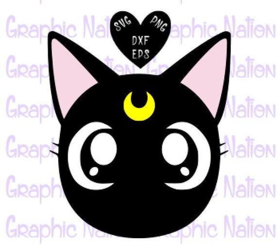 Luna Sailormoon Luna Sailor Moon Anime Cut Files Svg Png Etsy