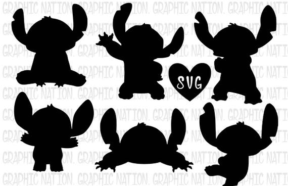 Download Stitch Silhouette Disney Lilo & Stitch SVG Files | Etsy