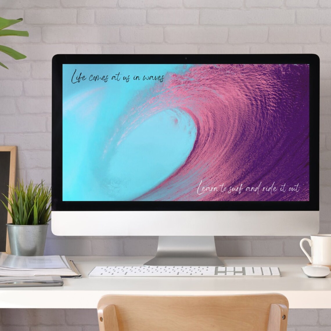 Life is Full of Waves Desktop Wallpaper, Desktop Wallpaper, Desktop ...