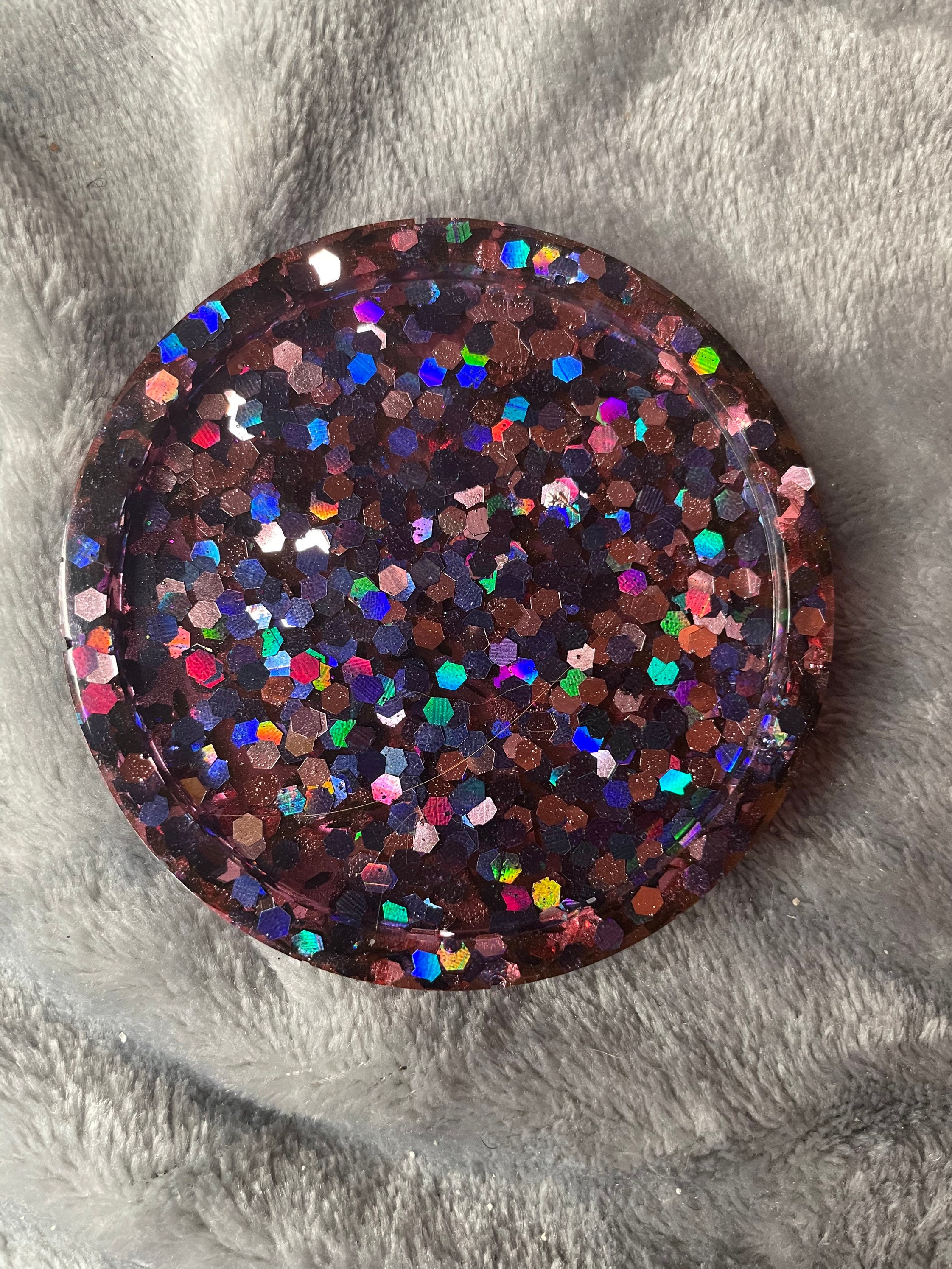 Custom Drink Coasters glitter coaster set heart flower Etsy